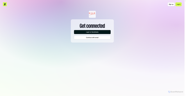 Security scan screenshot of https://njit.joinhandshake.com