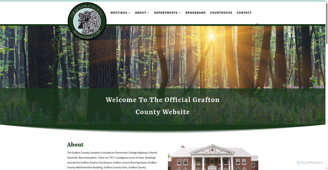 Security scan screenshot of https://grafton-county.com/