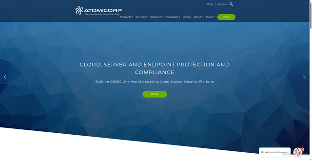 Security scan screenshot of https://atomicorp.com