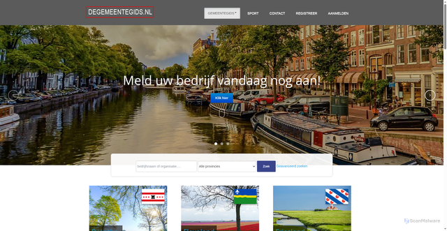 Security scan screenshot of https://degemeentegids.nl