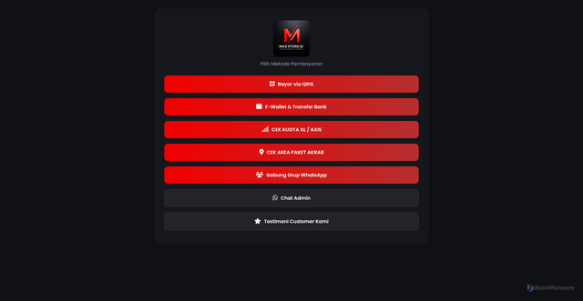 Security scan screenshot of https://maxstore-tools-lm2zgy6xhs.edgeone.app/