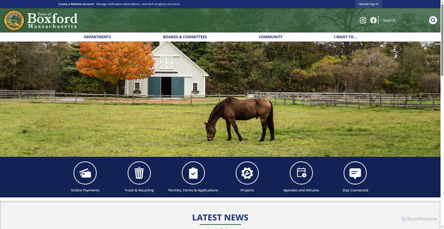 Security scan screenshot of https://boxfordma.gov/