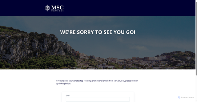 Security scan screenshot of https://info.msccruisesusa.com