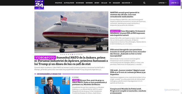 Security scan screenshot of https://digi24.ro