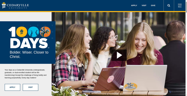 Security scan screenshot of https://www.cedarville.edu