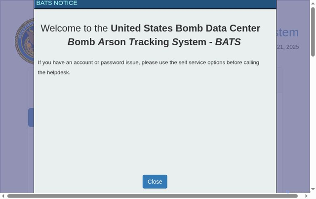 Security scan screenshot of https://live.bats.gov/BATS/