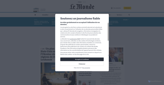 Security scan screenshot of https://www.pickup-fr-clients.com/