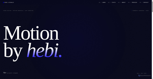 Security scan screenshot of https://hebivisuals.com/