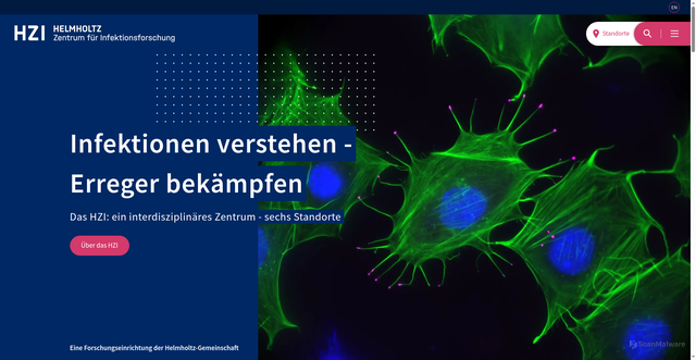Security scan screenshot of https://www.helmholtz-hzi.de/
