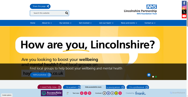 Security scan screenshot of http://www.lpft.nhs.uk