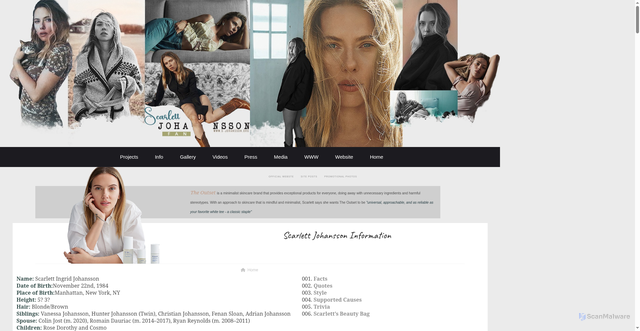 Security scan screenshot of https://www.s-johansson.org/info/