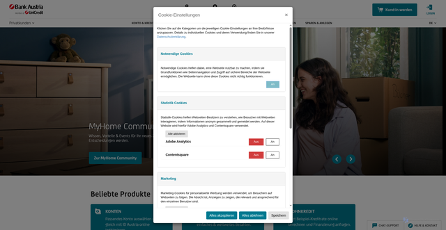 Security scan screenshot of https://bankaustria.at