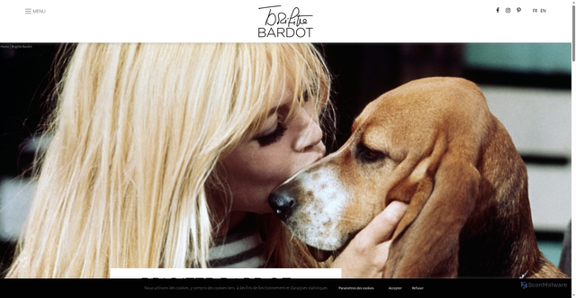 Security scan screenshot of https://www.brigitte-bardot.fr/en/brigitte-bardot/