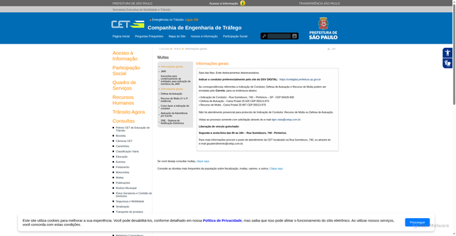 Security scan screenshot of https://www.cetsp.com.br/consultas/multas.aspx