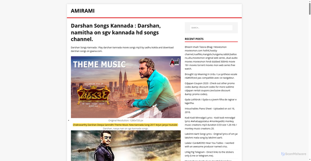 Security scan screenshot of https://imarima.pages.dev/posts/darshan-songs-kannada