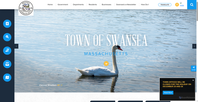 Security scan screenshot of https://swanseama.gov/