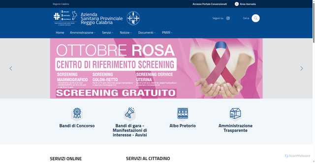 Security scan screenshot of https://www.asprc.it/