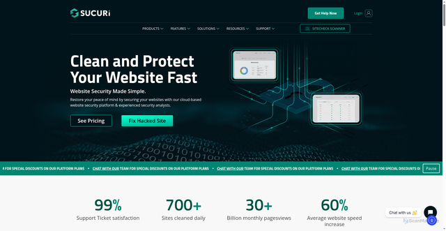Security scan screenshot of https://cdn.sucuri.net