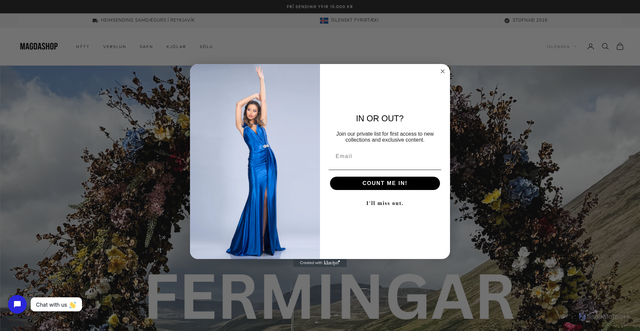 Security scan screenshot of https://magdashop.is
