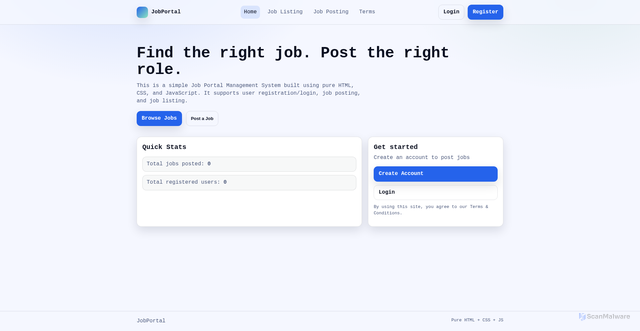 Security scan screenshot of https://jobportal-thwannrvk9.edgeone.app/