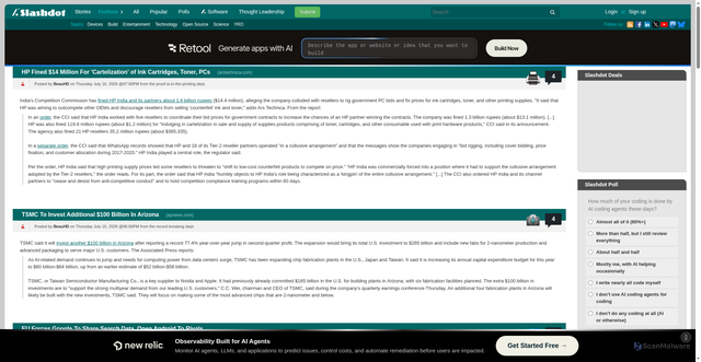 Security scan screenshot of https://andreaguarino1989.vercel.app/profile