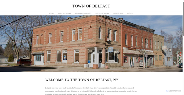 Security scan screenshot of https://www.belfastny.gov/