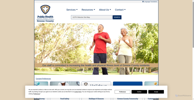 Security scan screenshot of https://www.greenecophoh.gov