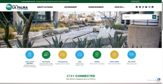Security scan screenshot of https://lapalmaca.gov/
