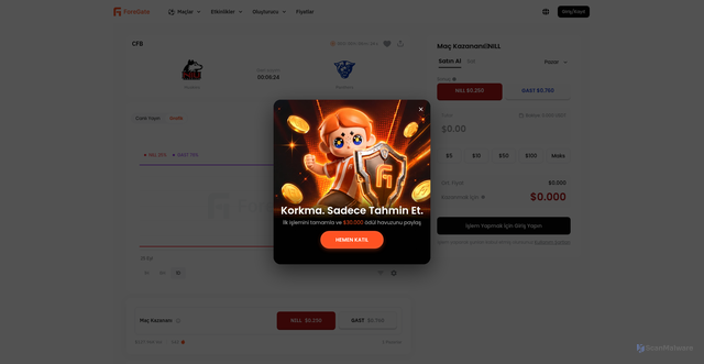 Security scan screenshot of https://www.foregate.com/tr/event/459725712840987112