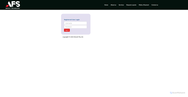 Security scan screenshot of https://afs.moveitnetexpress.com.au
