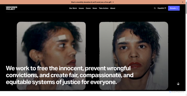 Security scan screenshot of https://innocenceproject.org/