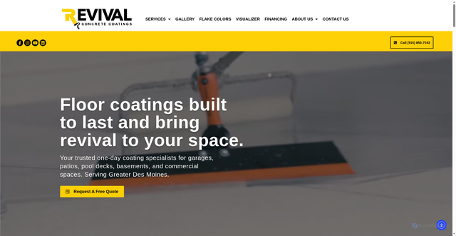 Security scan screenshot of http://revival-coatings.com/