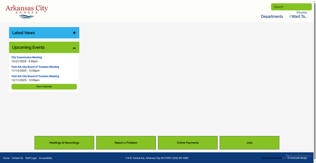 Security scan screenshot of https://www.arkcity.org/