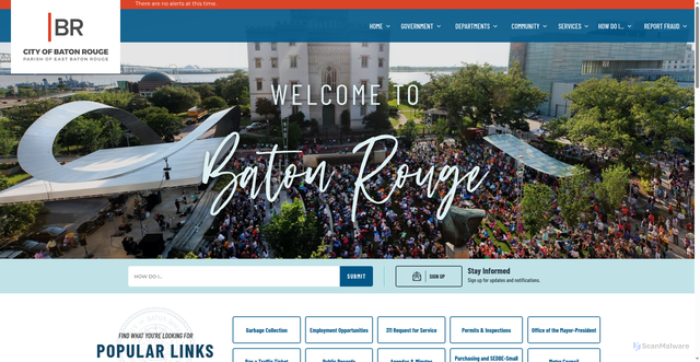 Security scan screenshot of https://www.brla.gov/