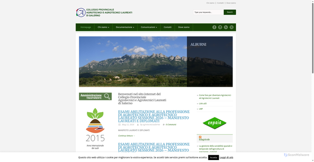 Security scan screenshot of https://www.agrotecnicisalerno.it