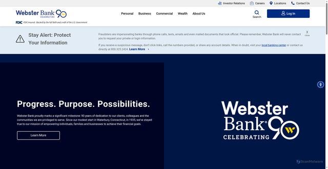 Security scan screenshot of https://snb.com