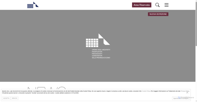 Security scan screenshot of https://www.ordinearchitetticomo.it
