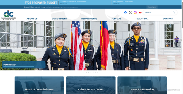 Security scan screenshot of https://douglascountyga.gov/