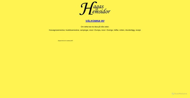 Security scan screenshot of https://hagashemsidor.se