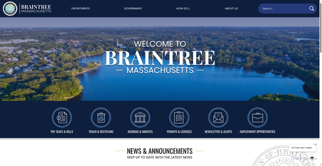 Security scan screenshot of https://braintreema.gov/