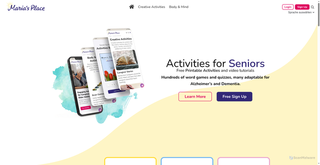 Security scan screenshot of https://mariasplace.com