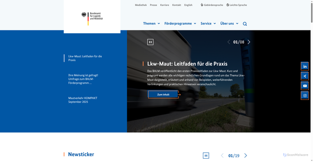 Security scan screenshot of https://www.balm.bund.de/DE/Home/home_node.html