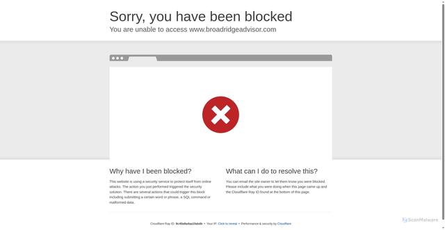 Security scan screenshot of https://broadridgeadvisor.com