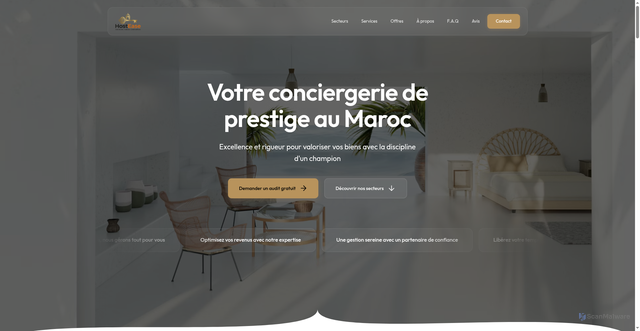 Security scan screenshot of https://hosteaseconciergeriema.com/