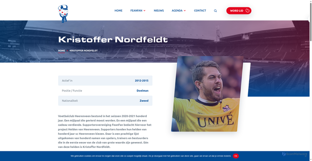 Security scan screenshot of https://www.feanfan.nl/kristoffer-nordfeldt/