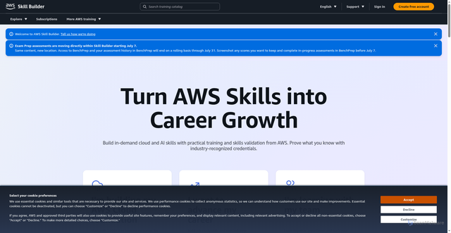 Security scan screenshot of https://aws.training