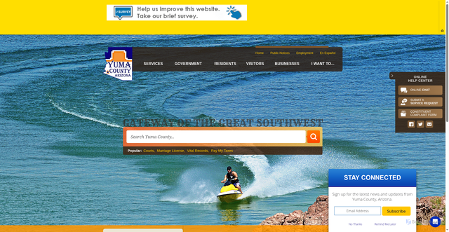 Security scan screenshot of https://www.yumacountyaz.gov/