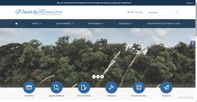 Security scan screenshot of https://waverlymn.gov/