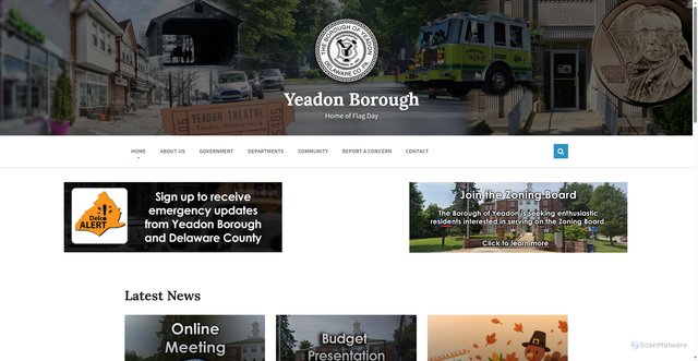 Security scan screenshot of https://yeadonborough.com/