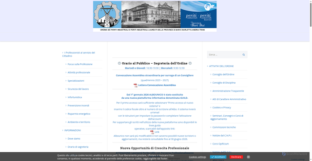 Security scan screenshot of https://www.periti-industriali.bari.it/
